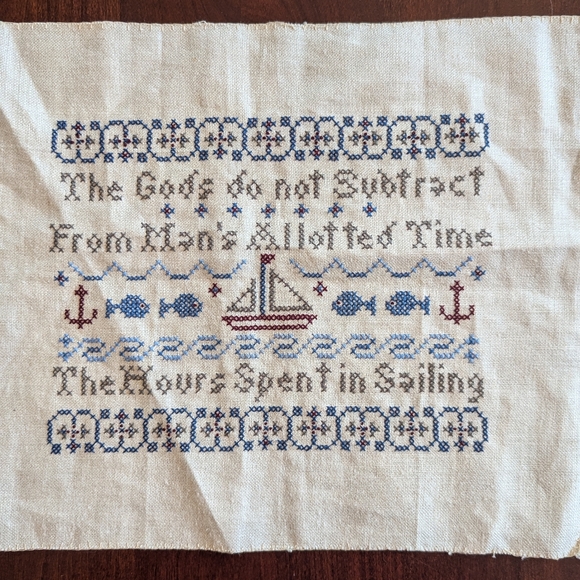 Other - Finished Cross Stitch Project Sampler. Unframed